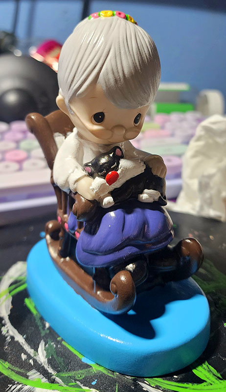 Redesigned Precious Moments Figure into Sylvester and Grandma