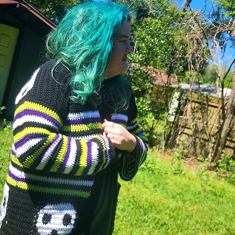 Sally Skulls Cardigan – Pattern by Divine Debris