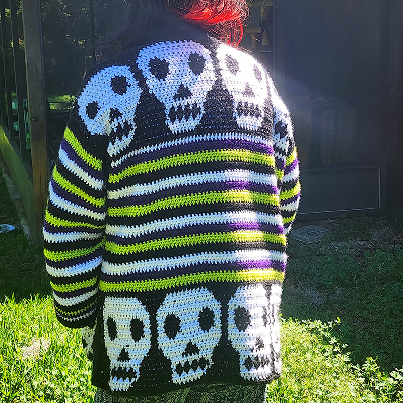 Sally Skulls Cardigan – Pattern by Divine Debris