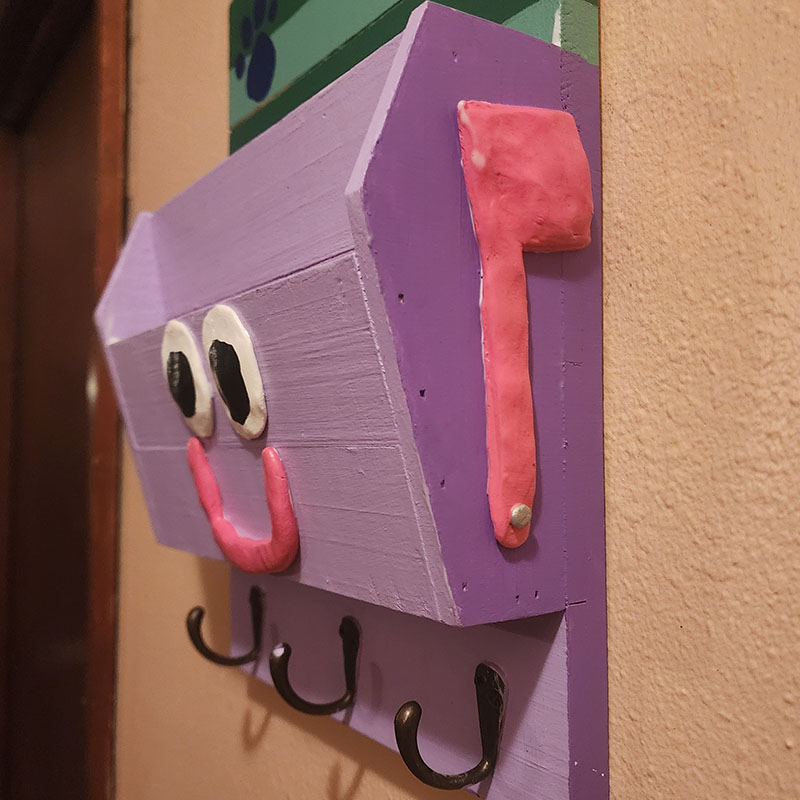Upcycled/Redesigned Mail Holder/Sorter Blue’s Clues Fan Art