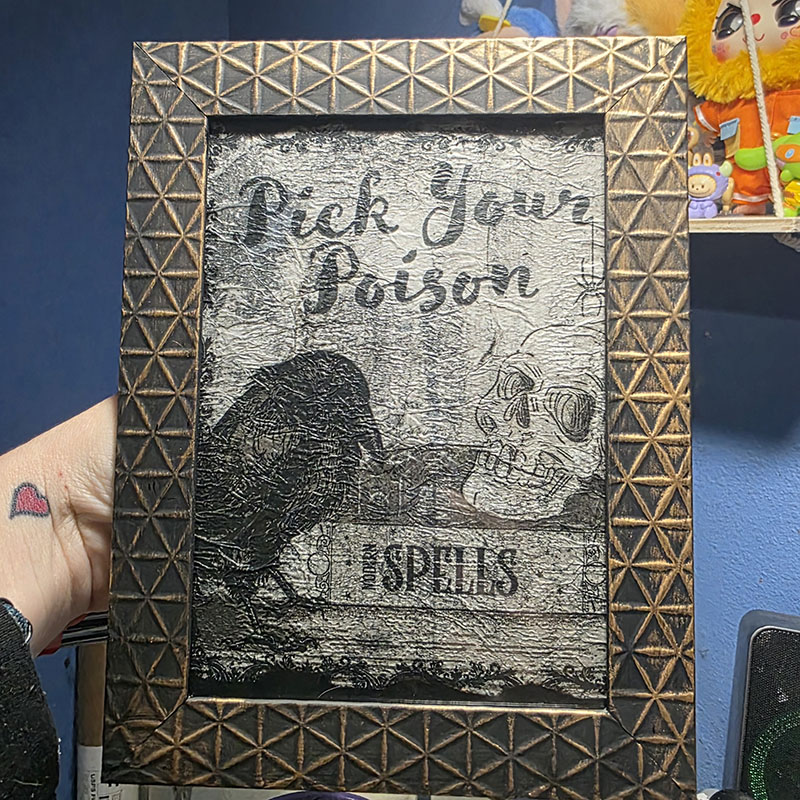 Dollar Tree Art Created with Napkin and Frame