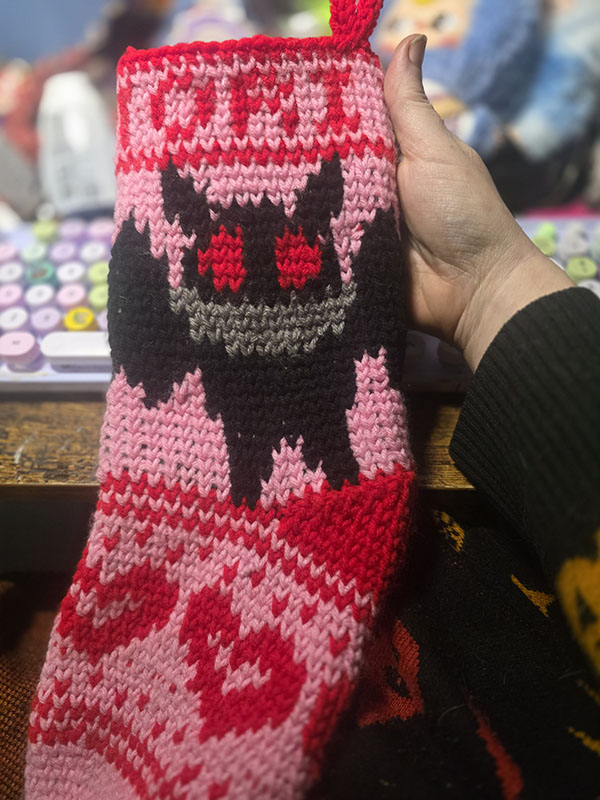 Personalized Christmas Stocking Using the Waistcoat Stitch