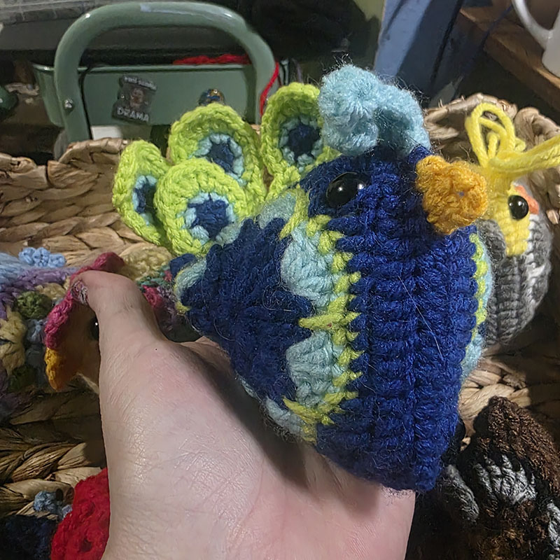 Peacock mod from Granny Square Chicken by Sweet Softies