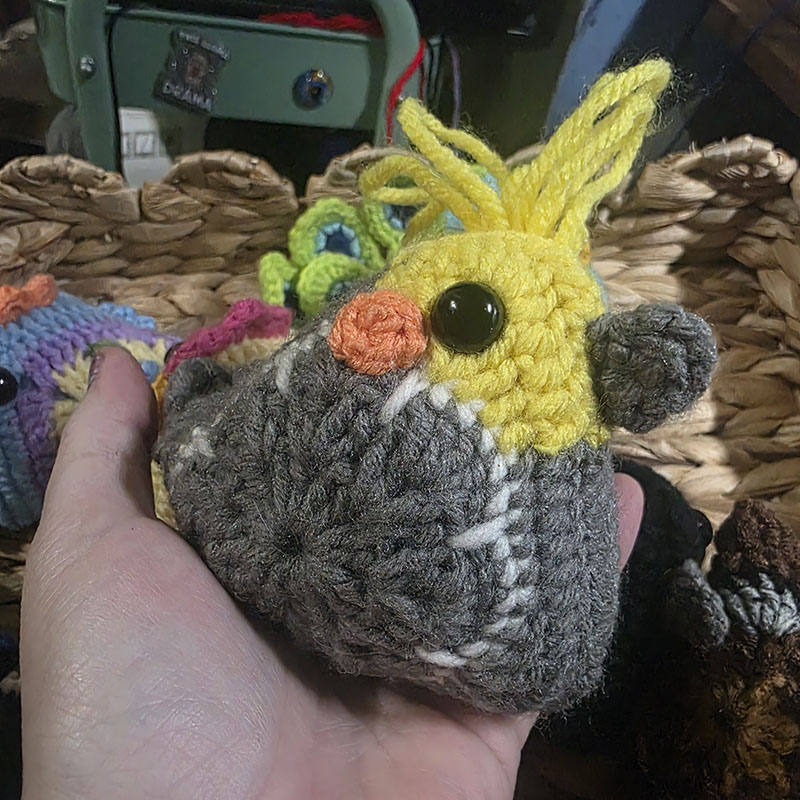 Cockatiel mod from Granny Square Chicken by Sweet Softies