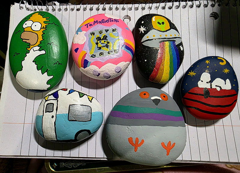 Various Painted Rocks